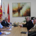 RECTOR FETAJI WELCOMES LECTURER SCHMITT, PH.D., FROM VIENNA AND  ZELEPOS, PH.D., FROM IOANNINA